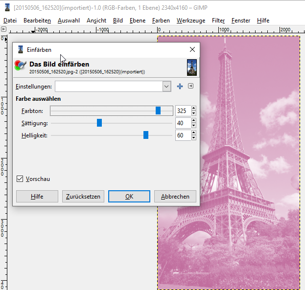 Bilder bearbeiten mit GIMPGIMP 