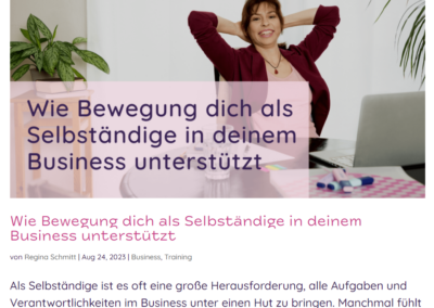 Beckenboden-Blog bei Regina Schmitt