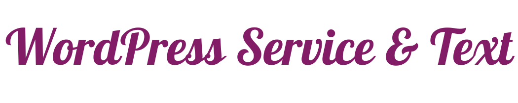 WordPress Service & Text